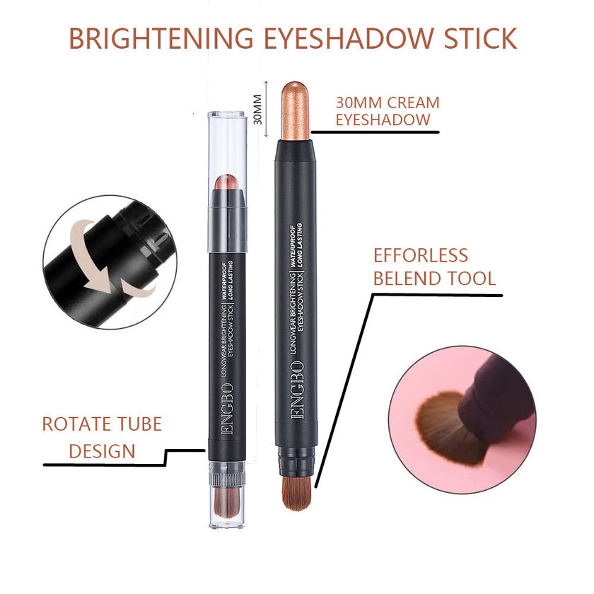 ENGBO 6-Piece Pearlescent Eyeshadow Stick Set – Longwear Brightening, Waterproof
