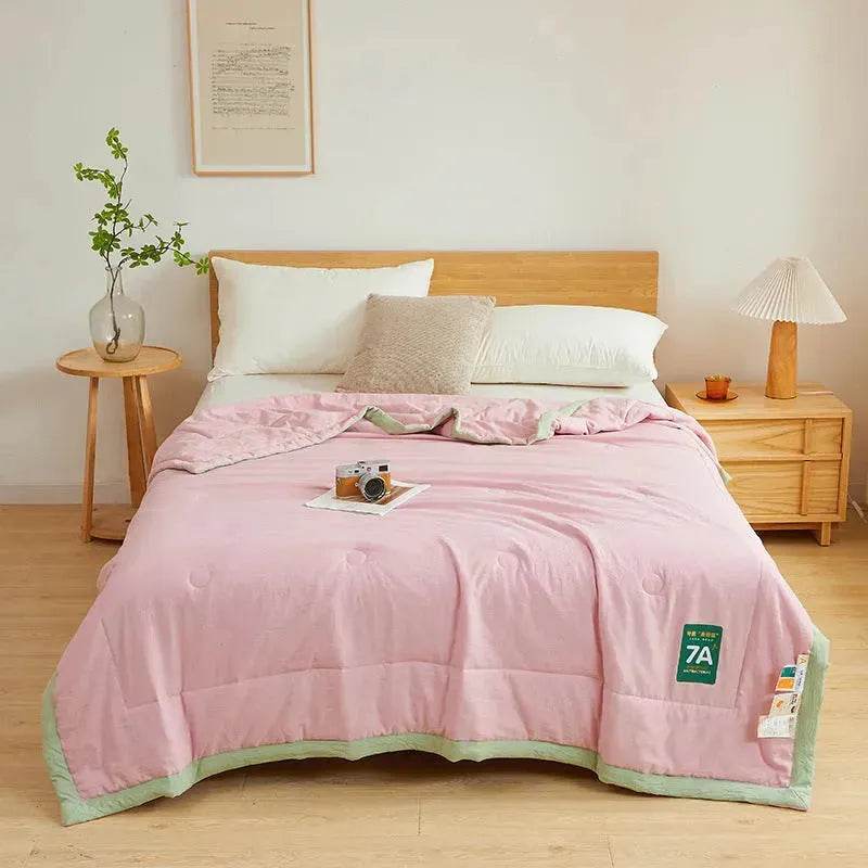 Washable Raw Cotton Summer Cooling Quilt Sage duvet cover