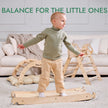 Ensemble d'escalade Montessori 4-en-1 : Triangle de Pikler, arche, planche à glisser et coussin pour les tout-petits (1–3 ans)