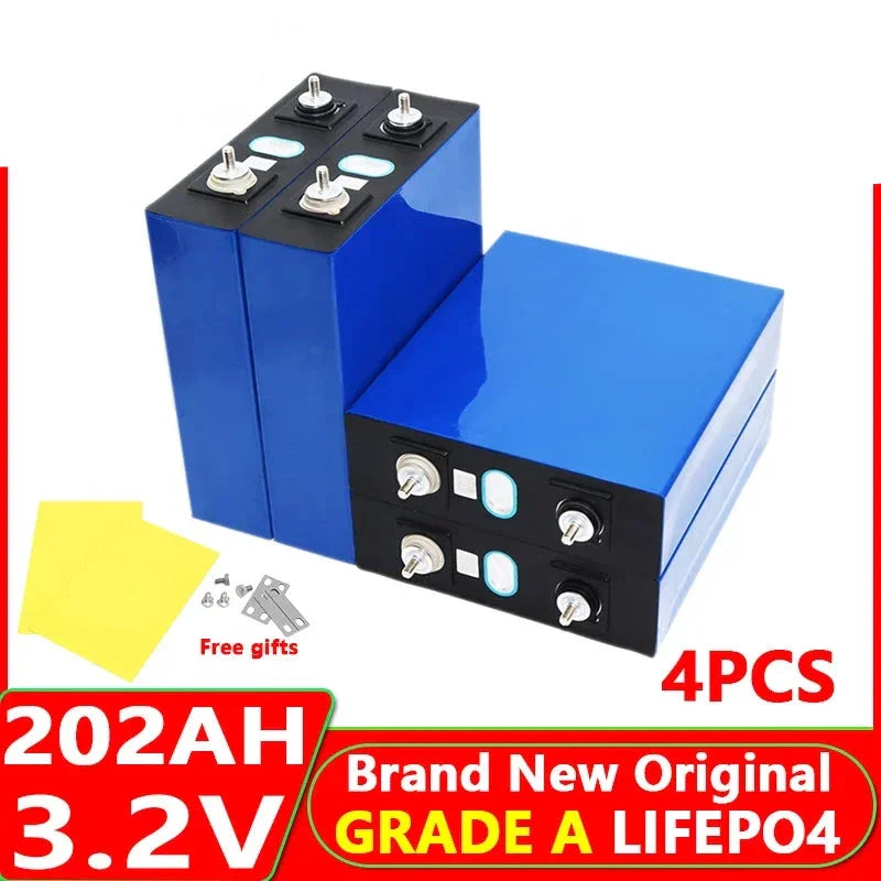 4pcs LiFePO4 32-320Ah Battery 3.2V -  12v/24v
