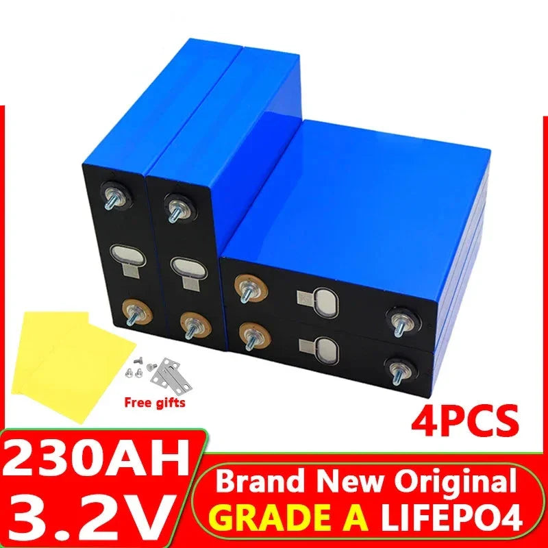 4pcs LiFePO4 32-320Ah Battery 3.2V -  12v/24v