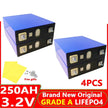 4pcs LiFePO4 32-320Ah Battery 3.2V -  12v/24v
