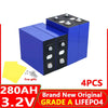 4pcs LiFePO4 32-320Ah Battery 3.2V -  12v/24v