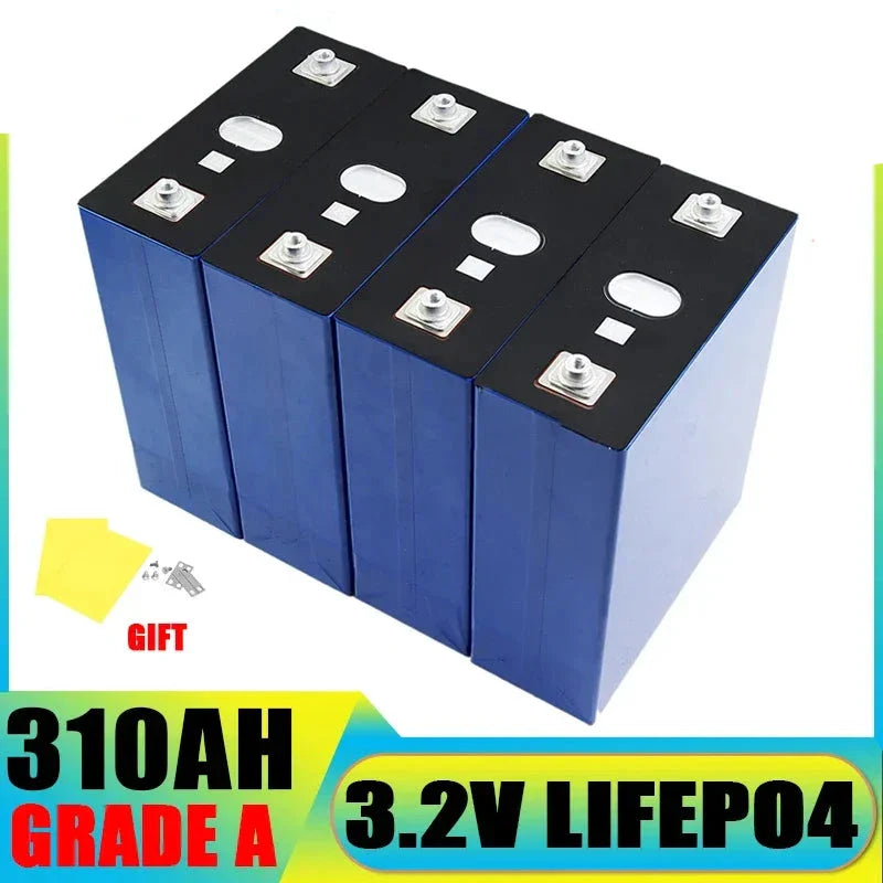 4pcs LiFePO4 32-320Ah Battery 3.2V -  12v/24v