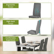 Zaya 5-Piece Rectangular Glass Dining Set for Small Spaces-Grey
