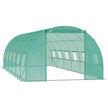 Outsunny Large Walk-in Tunnel Greenhouse: 26.2'x10'x6.7' Steel Frame for Outdoor Garden Plants, Green