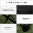 Outsunny Folding Camping Chair Lightweight Portable Chair for Outdoor Hiking Backpacking with Carry Bag Side Pocket Black