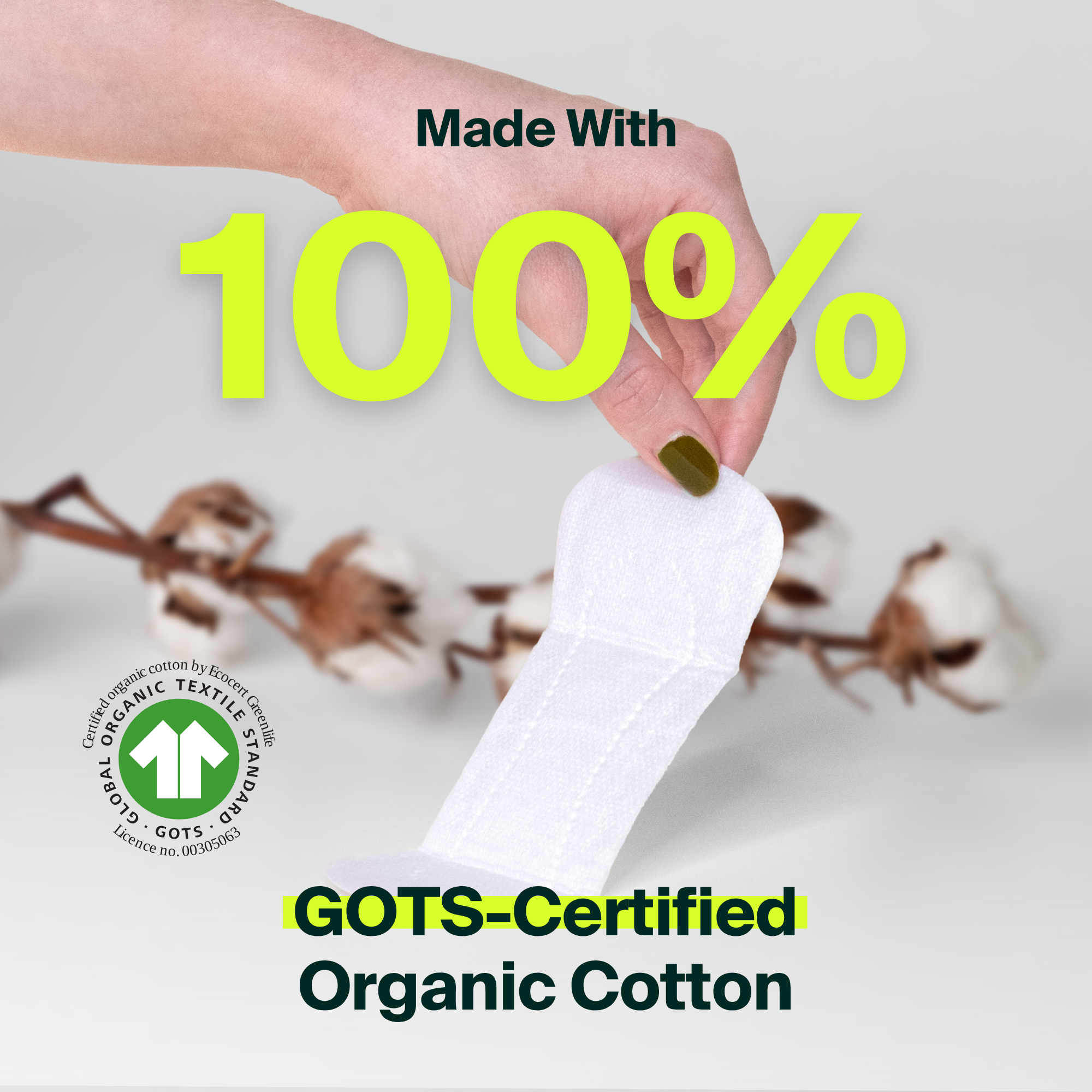100% Organic Cotton Pantyliners