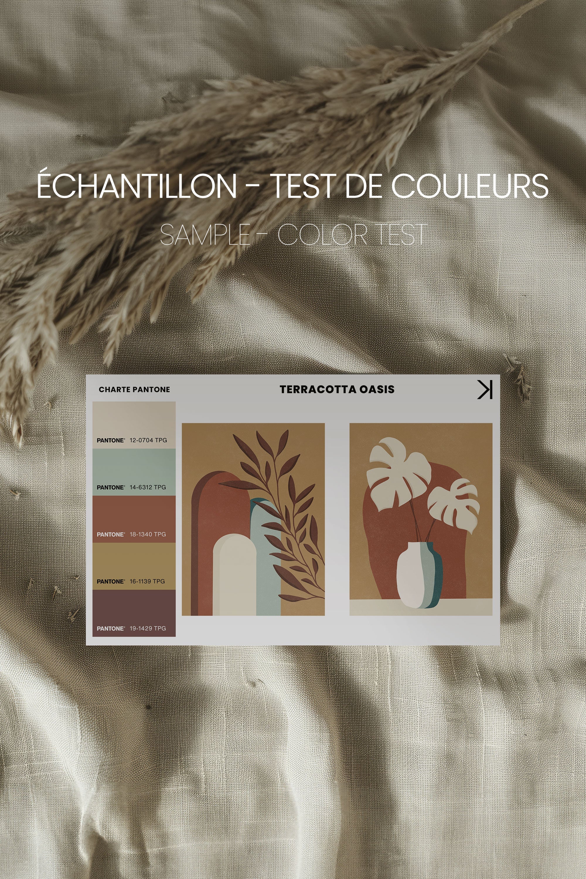 TERRACOTTA OASIS (2 Oeuvres sur toile étirée)