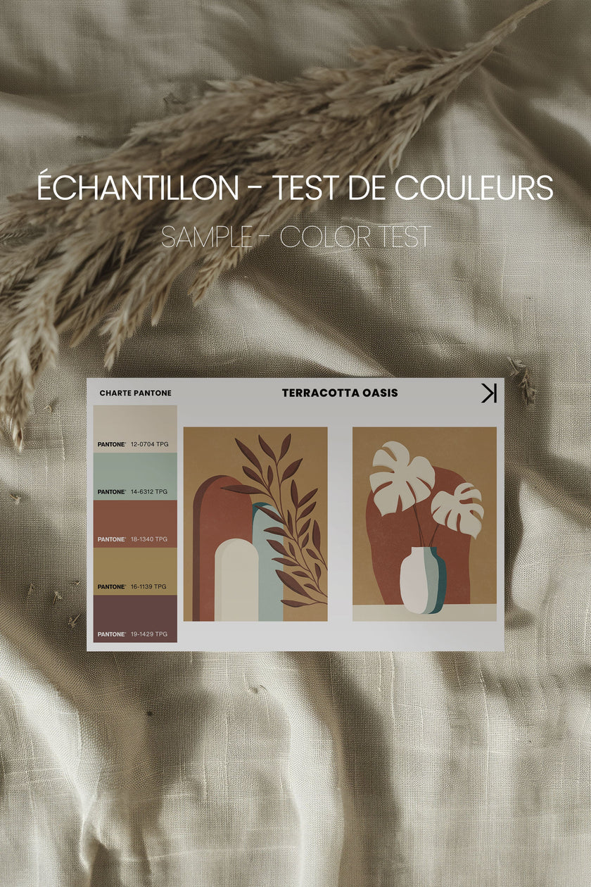 TERRACOTTA OASIS (2 Oeuvres sur toile étirée)