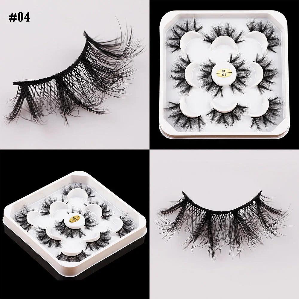 5 Pairs Of Thick False Eyelashes