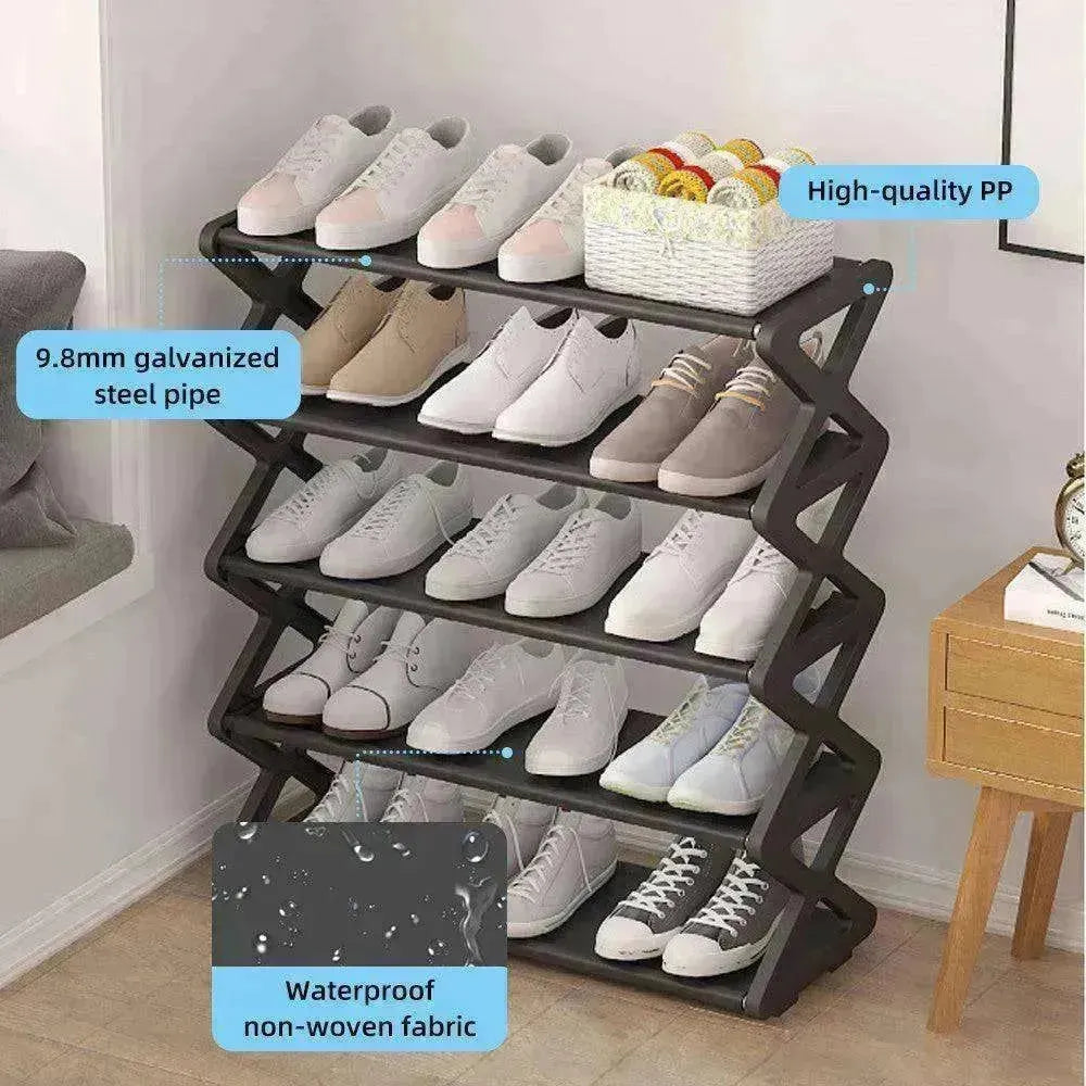 5 Tier X shaped Simple & stylish Shoe Rack Storage