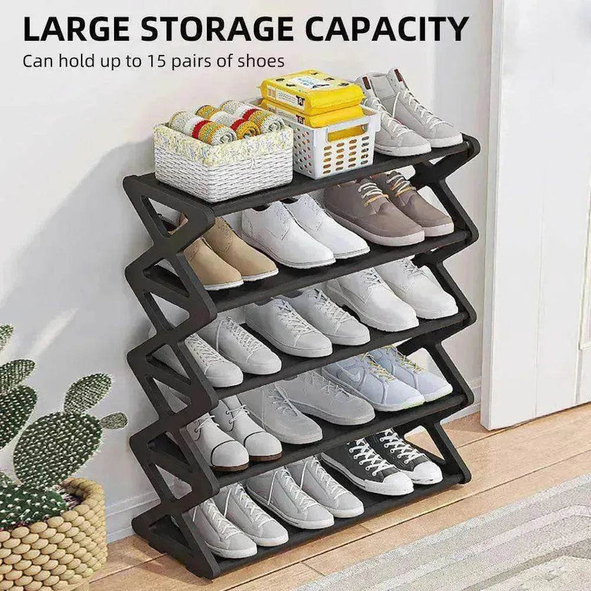 5 Tier X shaped Simple & stylish Shoe Rack Storage