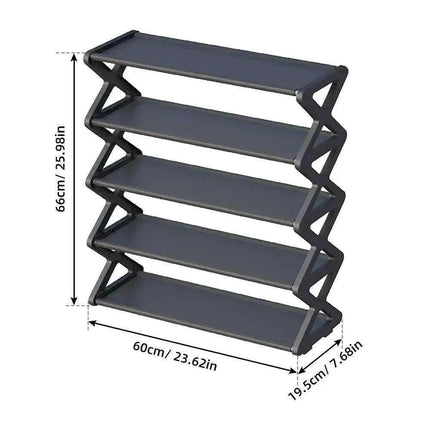 5 Tier X shaped Simple & stylish Shoe Rack Storage