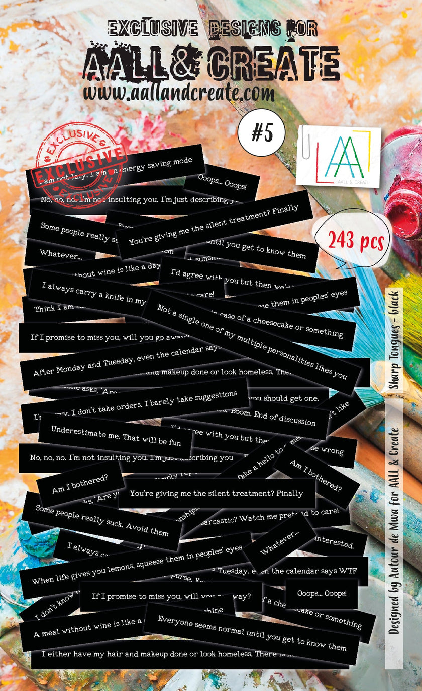 AALL and Create Ephemera - 005 - Sharp Tongues Black