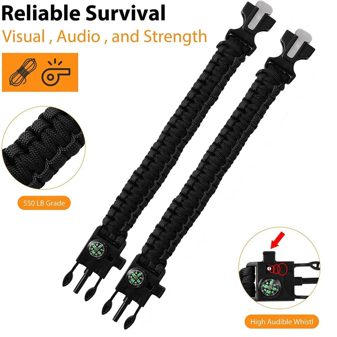 5-in-1 Multi-Function Paracord Bracelet