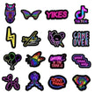 50 New Neon Stickers Car Trunk Phone Water Cup Decoration Stickers