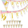 Birthday Party Decorations Banner Set – Colorful Pull Flag & Bunting Kit