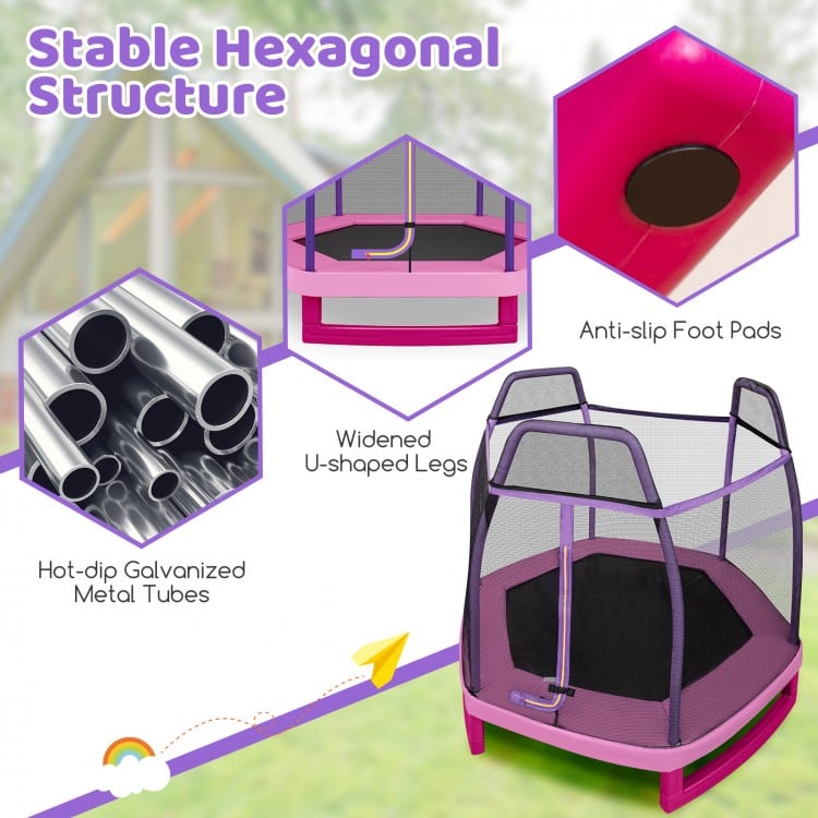 7 Feet Kids Recreational Bounce Jumper Trampoline