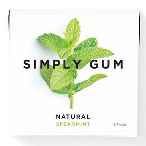 Simply Gum - Spearmint Natural Chewing Gum (15pc)