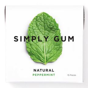 Simply Gum - Peppermint Natural Chewing Gum (15pc)