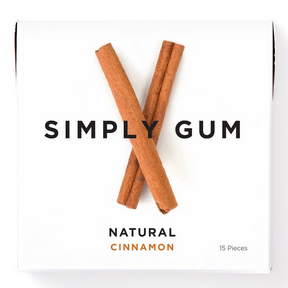 Simply Gum - Cinnamon Natural Chewing Gum (15pc)