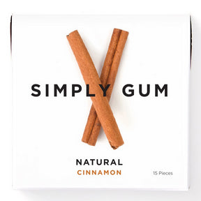 Simply Gum - Cinnamon Natural Chewing Gum (15pc)