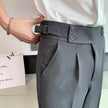 Work Office Business Formal Men's Trouser Draping Cropped Small Suit Pants Men