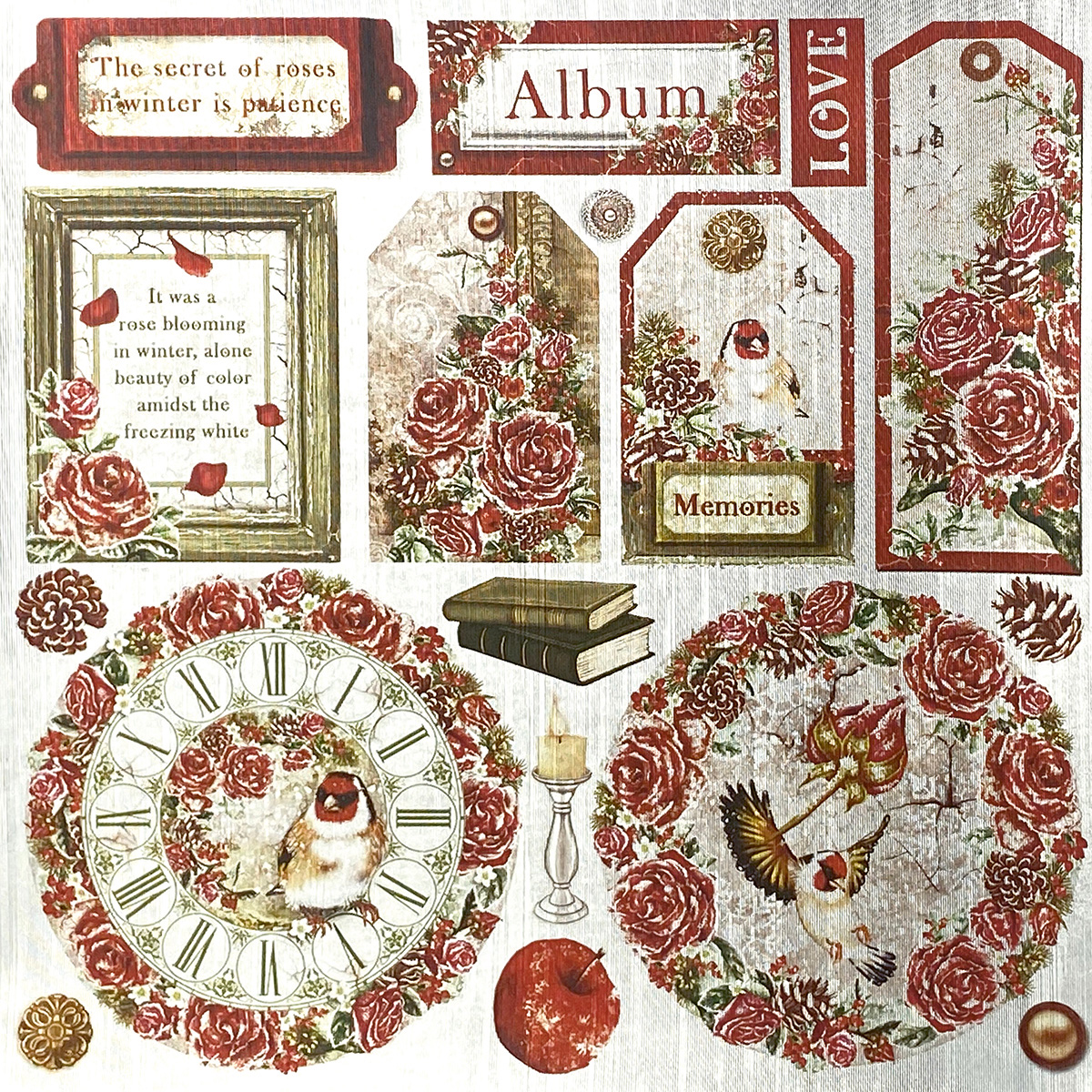 Frozen Roses Deluxe Paper Silver 6