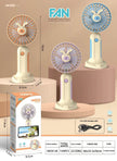 New Summer Cartoon Handheld Mini Usb Rechargeable Fan Desktop Stand