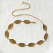 Women's Carved Vintage Metal Waist Chain – Engraved Retro Body Chain Silver Gold