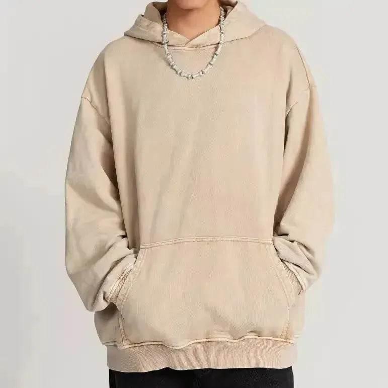 Fall Winter Thick Pullover Hoodie Sweatshirts For Men