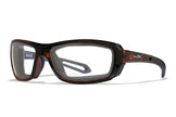 Wiley X Wave Gloss Demi Frame Polarized Emerald Mirror Lens Sunglasses