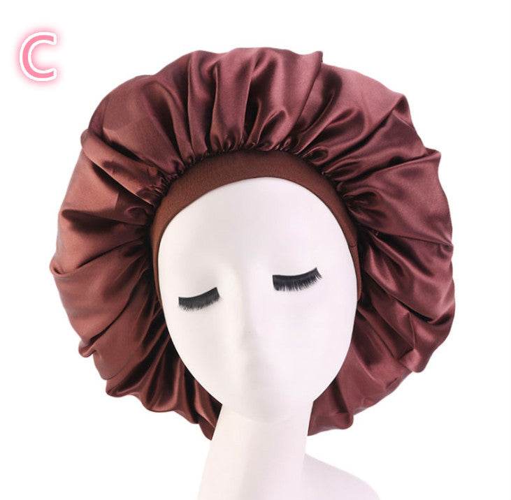 Beauty print Satin Silk Hair Bonnet for sleeping
