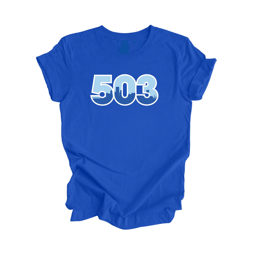 503 Portland Oregon USA Area Code City Skyline Gift - Unisex T-Shirt - Inspired X