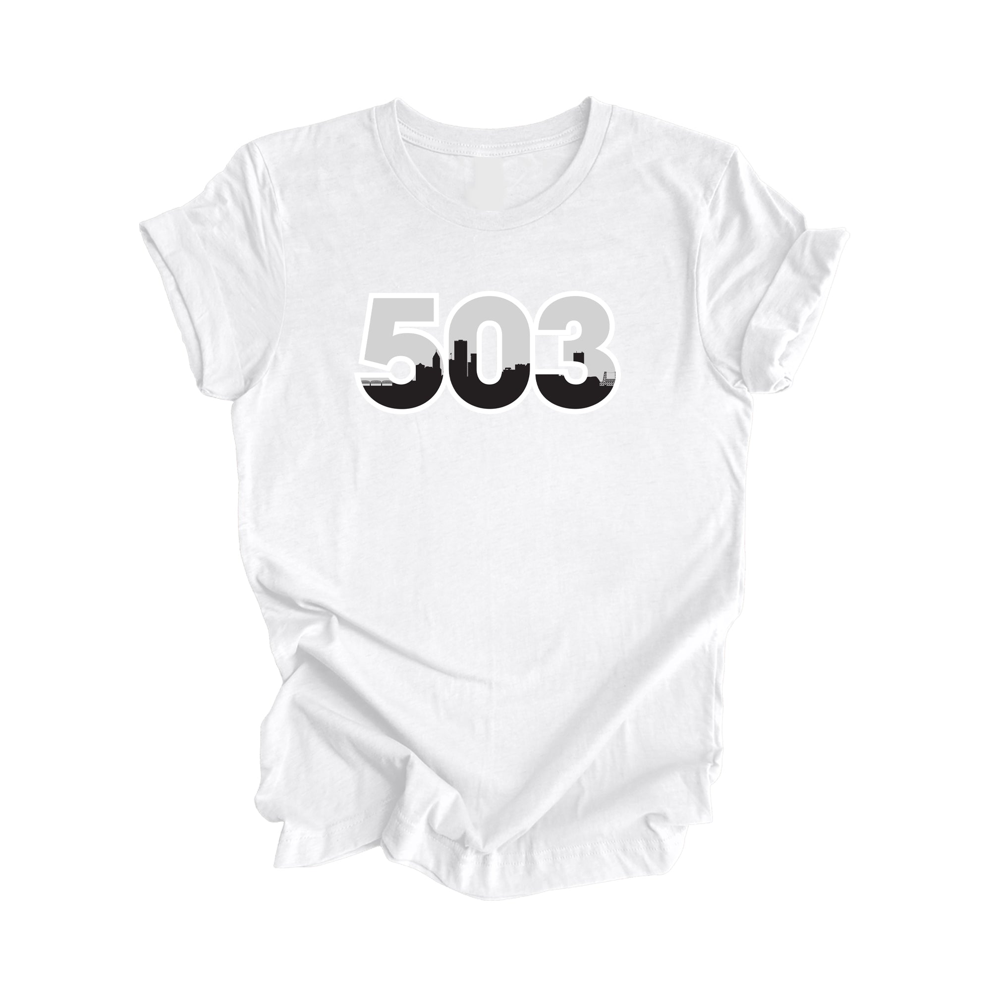 503 Portland Oregon USA Area Code City Skyline Gift - Unisex T-Shirt - Inspired X