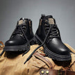 Men's High-Top Suede Leather Boots – Handcrafted Korean Style