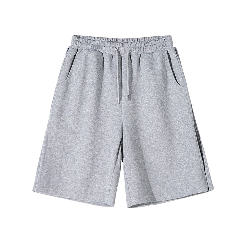 Men's Cotton Athletic Shorts – Solid Color Casual Sport Shorts