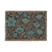 Woven Blanket — Boho Floral Throw Blanket, Vintage-Inspired Tulip & Poppy Pattern