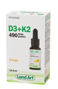 Land Art - Organic Vitamin D3 + K2 (13.5ml)