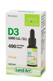 Land Art - Organic Vitamin D3 1000IU (13.5ml)