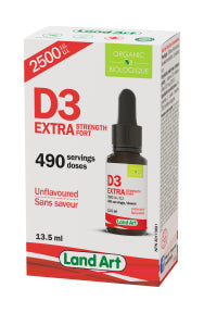 Land Art - Organic Vitamin D3 2500IU (13.5ml)