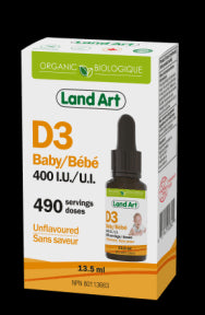 Land Art - Organic Vitamin D3 400IU For Baby (13.5ml)