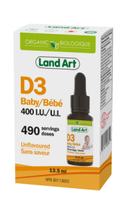 Land Art - Organic Vitamin D3 400IU For Baby (13.5ml)