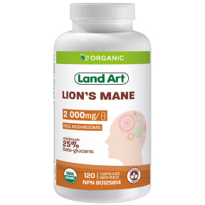 Land Art - Organic Lion's Mane 2000mg (120caps)