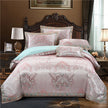 Jacquard Cotton Four‑Piece Luxury Bedding Set – Pure Cotton Duvet Cover & Silk‑Satin Finish Bed Sheet