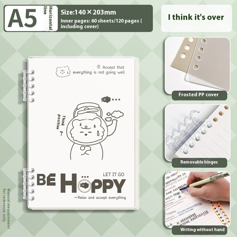Kawaii Spiral Notebook – Detachable Coil Student Notepad A5/B5 | Frosted Cover