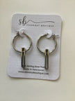Silver Hoops With Dangle Post Earrings - Standout Boutique( Vancouver, BC)