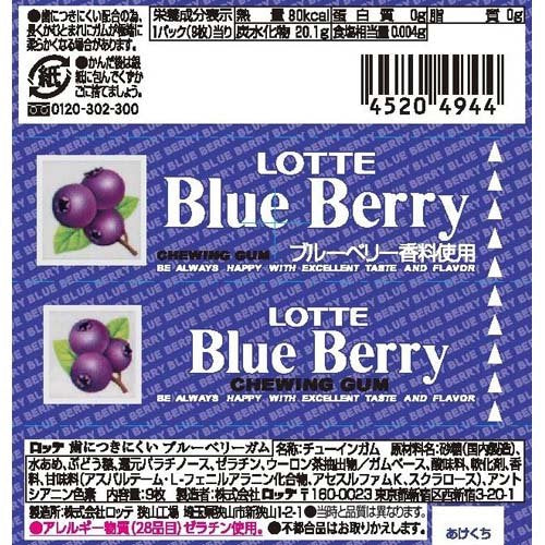 Lotte Blueberry Gum (26G)