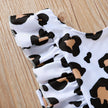 Girls Leopard Print One-Piece Swimsuit – Sleeveless Nylon Swimwear for Kids (80–120cm)